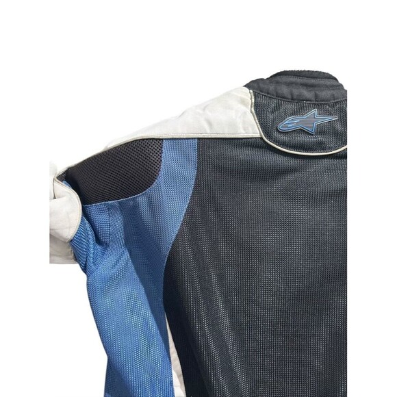 Alpinestars armored Motorcycle jacket black white Blue Tares Ware XL - Picture 15 of 16